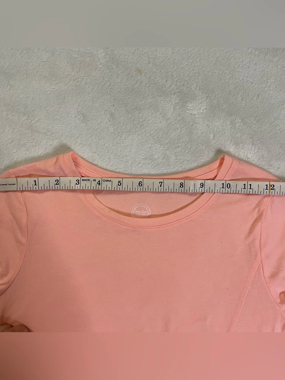 NWT Wonder Nation Peach Cotton Blend Long Sleeve size GIRLS Large